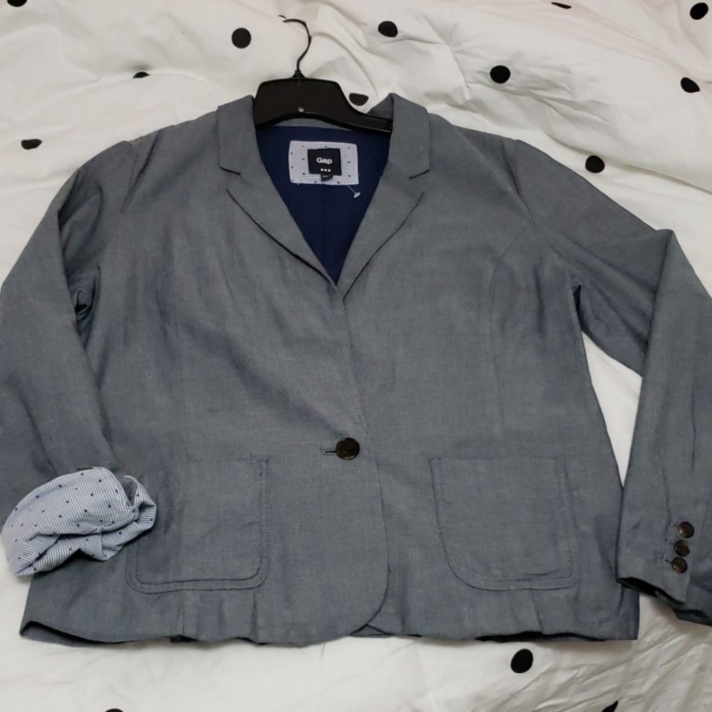 GAP CHAMBRAY BOYFRIEND BLAZER NWOT